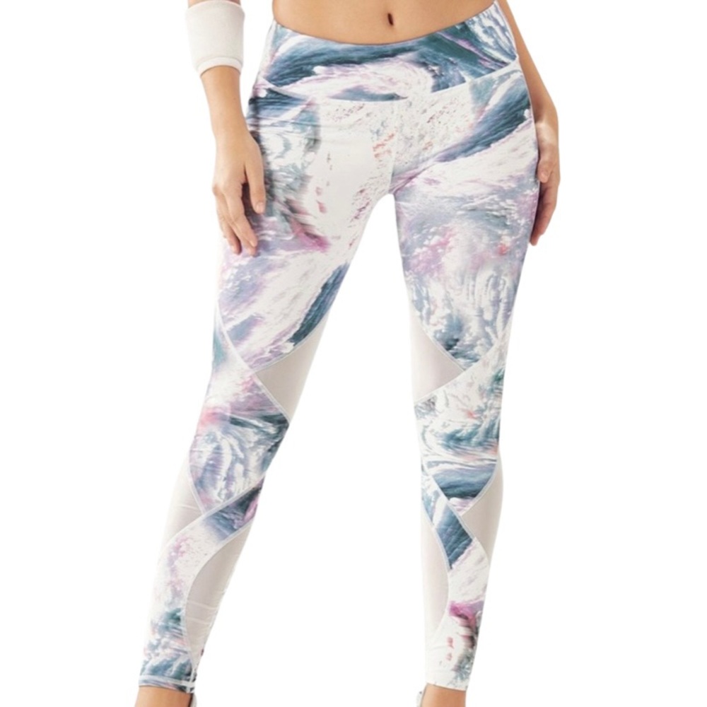 FABLETICS Lillian Salar Watercolor Compression Legging Small Mesh Athletic